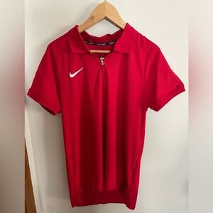 Nike Court Slam Dri-FIT ADV 1/4 Zip Tennis Polo Red Men’s Size Medium HQ0792-687